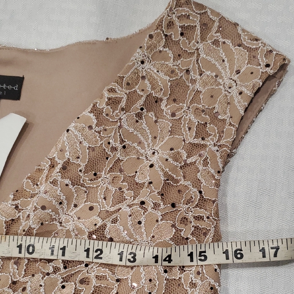 Connected Apparel Lace V-Neck Midi Dress - Cream - Picture 14 of 16
